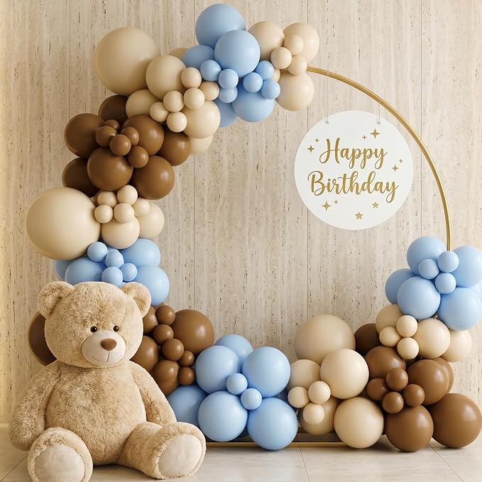 RUBFAC 135pcs Brown Balloons Different Sizes Pack of 18 12 10 5 Inch, Latex - Image 5