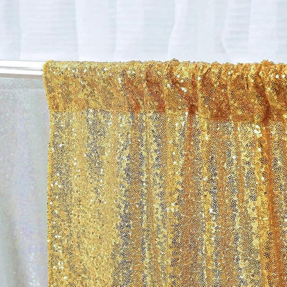 Poise3EHome Gold Sequin Backdrop, 6FT x 8FT Glitter Curtain - Image 4