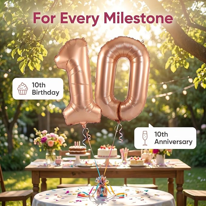 YPSelected 32 Inch Large Foil Helium Number Balloon Birthday Wedding Party 0-9 - Image 6
