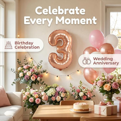 YPSelected 32 Inch Large Foil Helium Number Balloon Birthday Wedding Party 0-9 - Image 6