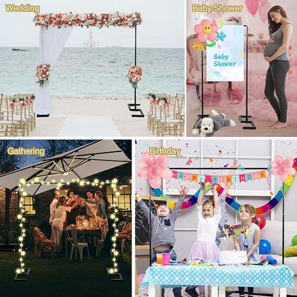8.2 FT Wedding Arch Square Backdrop Stand Extra Clamps to Table Rod Frame | - Image 7