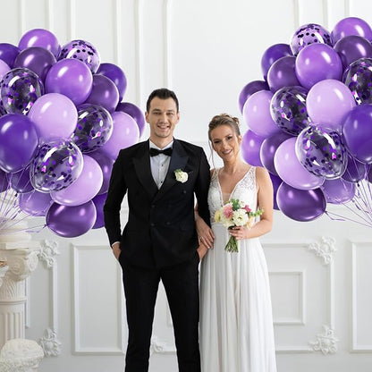 60pcs Purple Balloons 12inch - Image 6