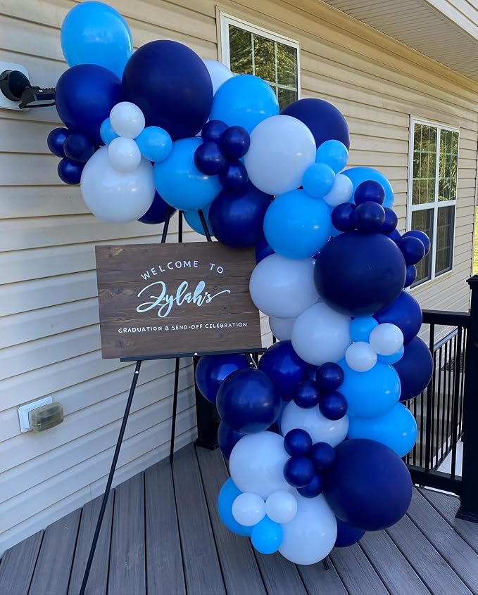 Blue Balloon Arch, Graduation Decoration - Image 3