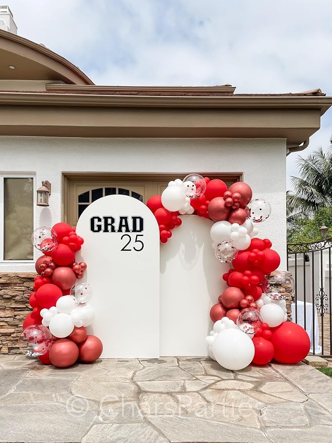 Red White Balloons Arch Kit - Image 7