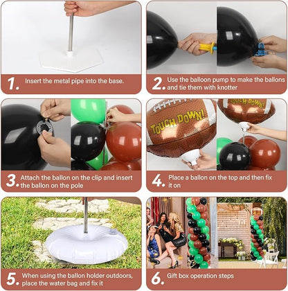 2 Sets Football Party Balloon Column Stand Kit - Image 4