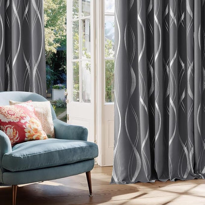 NICETOWN Grey Blackout Short Curtain - Image 4