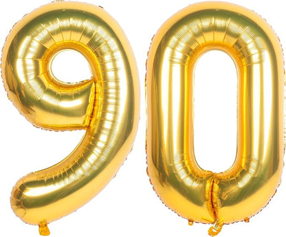 40 Inch gold Number Balloons 90 Helium Foil Mylar Balloon | Birthday Party by Exquisitehighqualitypartydecorationstomeetyoureveryneed%EF%BC%81