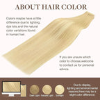 GOO GOO Tape in Hair Extensions Human Hair, 18AT60A Pearl Ash Blonde Highlights, 12inch 40g 20pcs, Skin Weft Seamless Invisible, Silky Straight with Thick Ends, Remy Human Hair