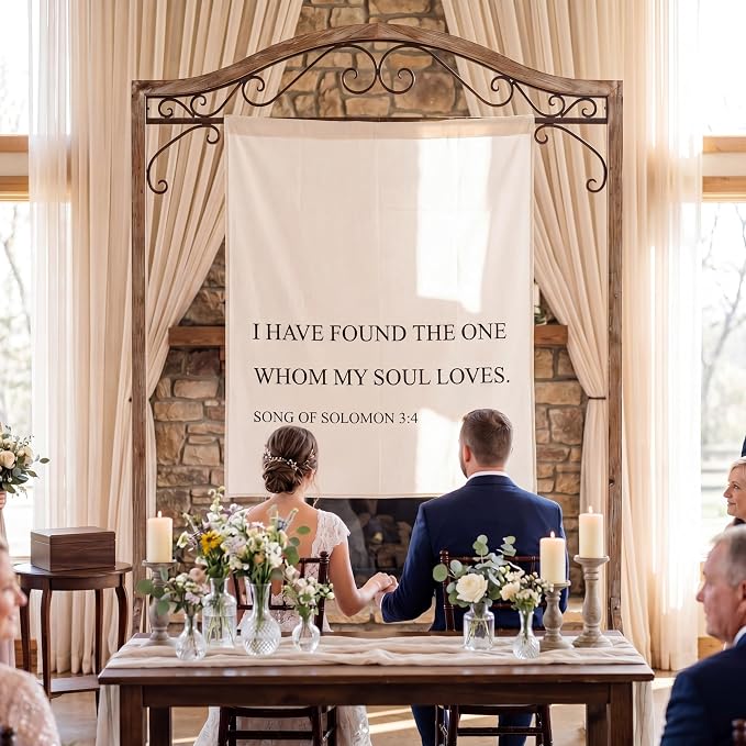 Chumia Christian Wedding Banner I Have Found The One Whom My Soul Loves Song of - Image 3