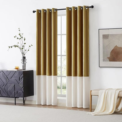 BULBUL Luxury Ivory Gold Curtains 90 inches - Image 6