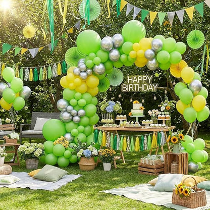 APLANET 150pcs Lime Green Balloons Different Sizes 18 12 10 5 Inch Light Fruit - Image 7