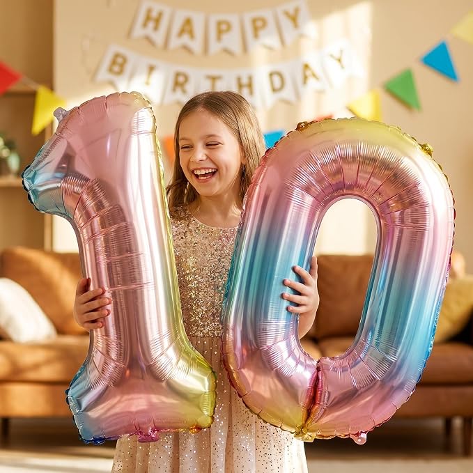 YPSelected 32 Inch Large Foil Helium Number Balloon Birthday Wedding Party 0-9 - Image 2