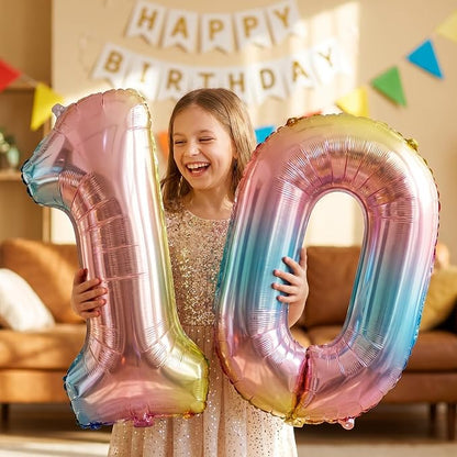 YPSelected 32 Inch Large Foil Helium Number Balloon Birthday Wedding Party 0-9 - Image 2
