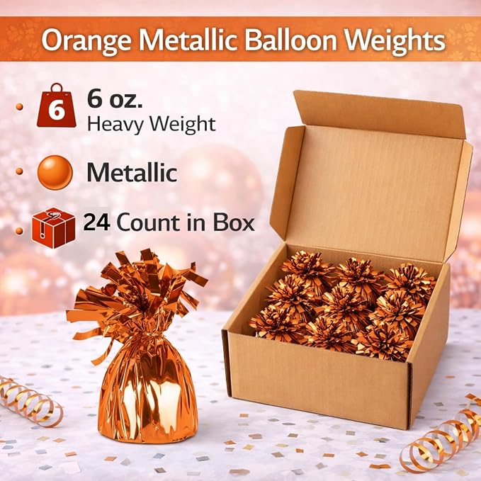 ROYALHOUSE Metallic Wrapped Balloon Weights - Image 2