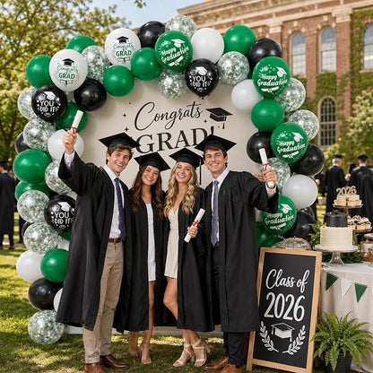 Graduation Balloons Green - Image 7
