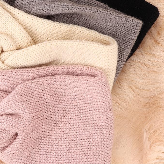 DRESHOW Knit Crochet Headband for Women Ear Warmer Soft Turban Stretch Warmer Headbands Winter Fashion Head Wrap
