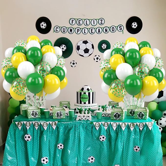 Paready Green and Yellow Balloons, 12 Inch Latex Balloons Helium - Image 8