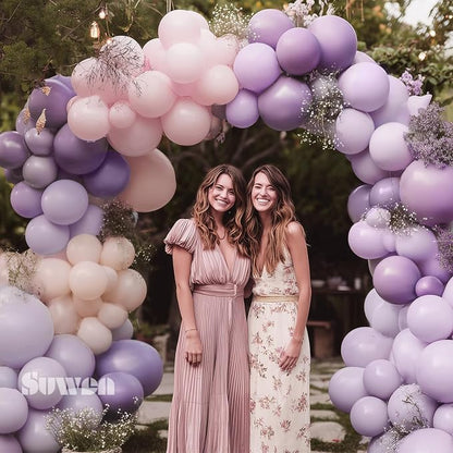 SUWEN Dusty Purple Balloon Arch Kit Garland 18 10 5Inch Light Pink Lavender | - Image 3