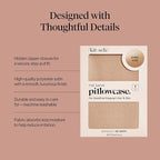 Kitsch Satin Pillowcase, Softer Than Silk Pillow Cases King, Cooling Pillow Covers, Satin Pillowcase with Zipper for Hair, Skin & Quality Sleep, Wrinkle-Free & Smooth, King Size 19"x36", Champagne