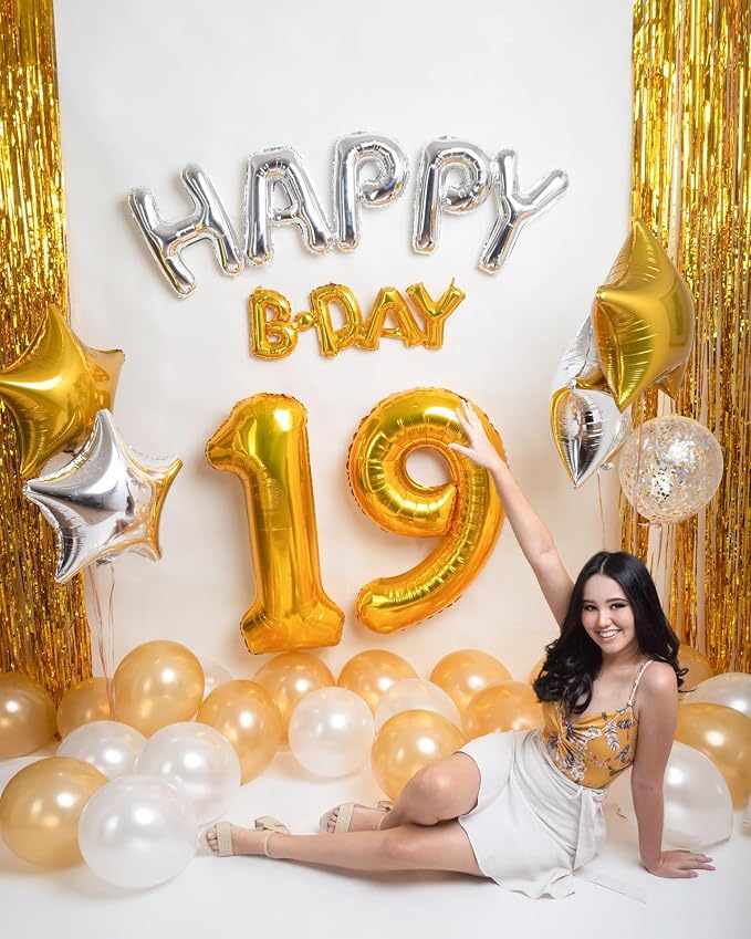 Gold 17 Balloon - Image 8
