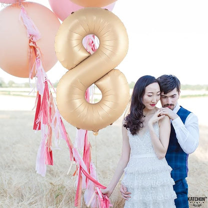 KatchOn Caramel Number 8 Balloon 40 Inch | Number 8 Balloons - Image 5