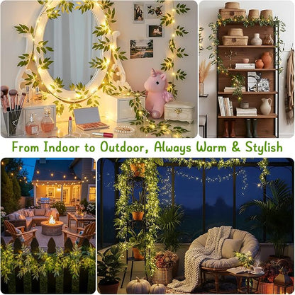 Vine with Fairy Lights 13.1FT 40 LED Willow Lights Battery Operated | - Image 4