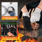 50 Disposable Black Nitrile Gloves, Heat Resistant Gloves for Cooking/BBQ/Cleaning, Powder Latex Frees Meat Food Prep Grilling Smoking Guantes - Large