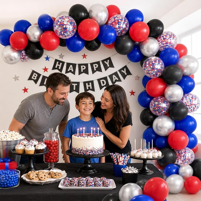 Red Blue Black Balloons - Image 6