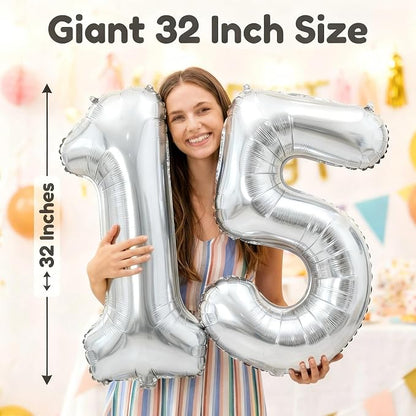 YPSelected 32 Inch Large Foil Helium Number Balloon Birthday Wedding Party 0-9 - Image 4