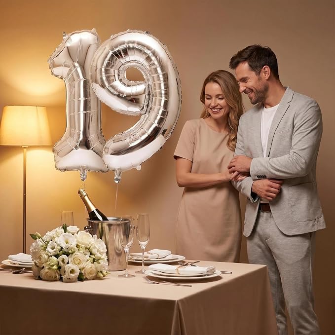 YPSelected 32 Inch Large Foil Helium Number Balloon Birthday Wedding Party 0-9 - Image 2