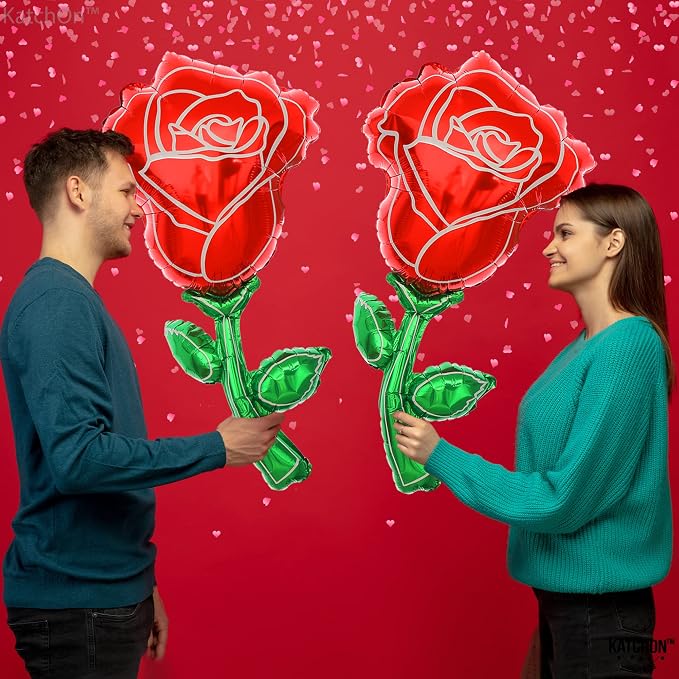 KatchOn, Giant Red Rose Balloons - Image 7