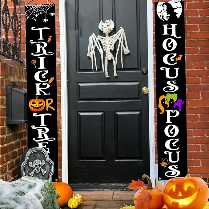 Olanrun Hanging Halloween Door Decorations, 70-inch Front Door Banner Decor - Image 8