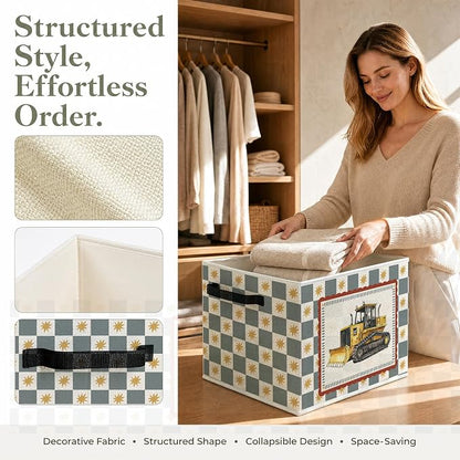 Construction Truck Boy Nursery Storage Basket - Image 2