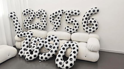 Black White Soccer Number 1 Balloon 1nd Birthday Decoration 40in 1 Balloon | - Image 6