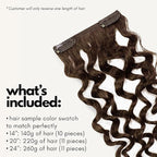 Irresistible Me 3A Curls Real Human Hair Extensions Clip Ins – 100% Human Hair Clip In Extensions for Length & Volume – Invisible Extension – Heat Resistant & Dyeable – Light Brown, 24 Inches
