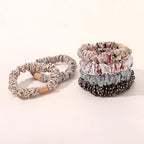 Silk Hair Ties Satin Scrunchies - Small Mini Scrunchy for Women Thick Hair Accessories Cute Soft No Slip Hair Elastics Ponytail Holder for Curly Hair No Damage Hairties Gift for Girl