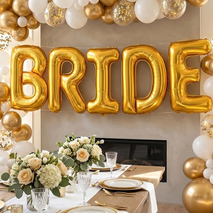 40 inch BRIDE Balloons Bachelorette, Giant Wedding Foil Balloon Letter Banner - Image 5