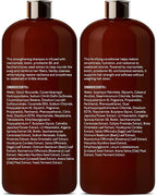 DEL SUR Hair Strengthening Shampoo and Conditioner Set | 16 fl oz Each | with Camellia Japonica, Niacinamide, Provitamin B5 & Biotin | Repair & Hydration for Dry, Weak Hair