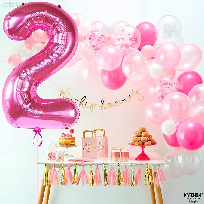 KatchOn, Hot Pink Number 2 Balloon - Image 4
