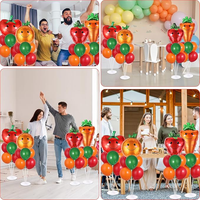 4 Sets Vegetable Fruit Party Balloons Stand Kit - Image 7