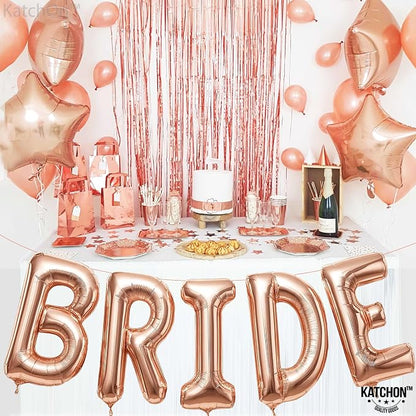 KatchOn Rose Gold Bride Balloons 40 Inch, Bachelorette Party Decorations | Rose - Image 8