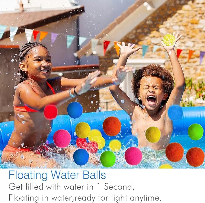 100 PCS Reusable Water Balloons, 2.4 Inch Quick Fill Splash Balls - Image 4