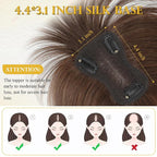 10inch Hair Toppers for Women Clip in Bangs with Thinning Hair Pieces for Women Medium Brown Hairr Topper for Woman 4.4 * 3.1’ Wiglets Hairpieces for Thinning Hairs#4