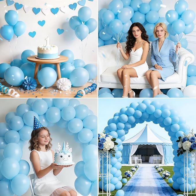 LOLStar Macaron Blue Balloons, 12 inch Latex | Graduation, Baby Shower - Image 6