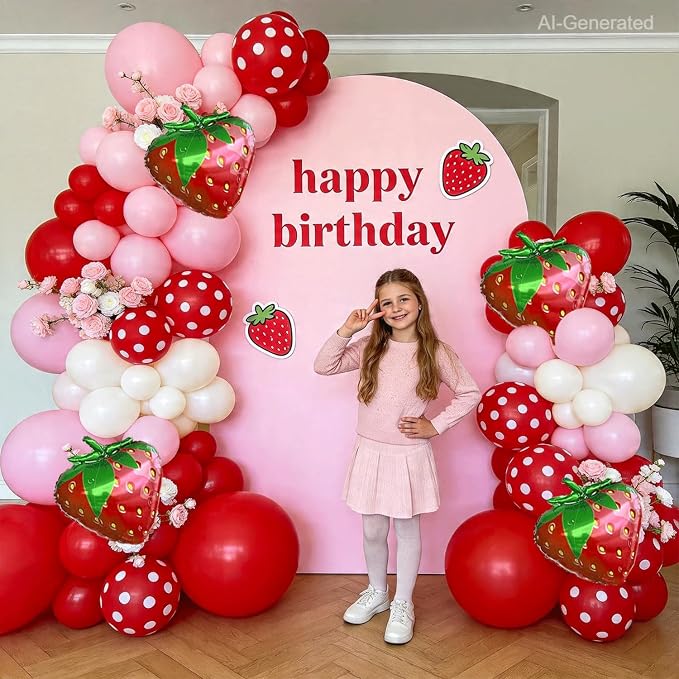 Strawberry Balloon Arch Kit - Image 5