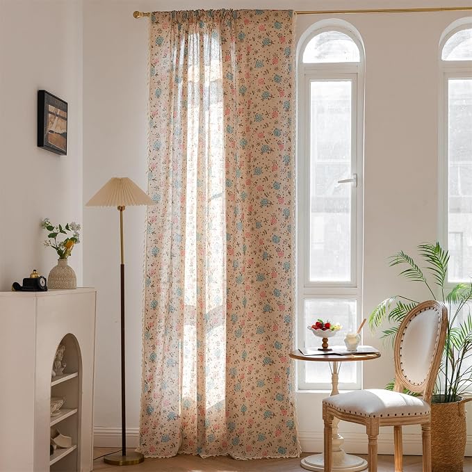 ENJOYBRIDAL Floral 96 Inch Curtains - Image 5