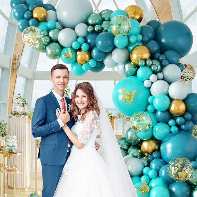 Teal Turquoise Balloon Arch Garland Kit - Image 5