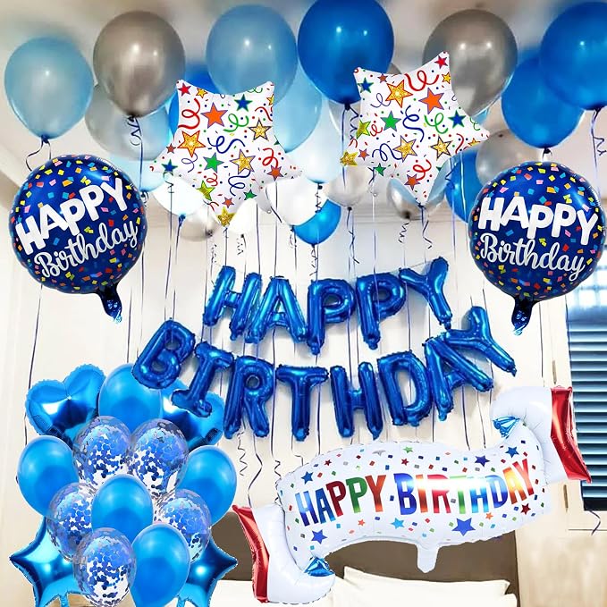 Birthday Decoration Set Colorful Happy Birthday Banner Balloon - Image 4