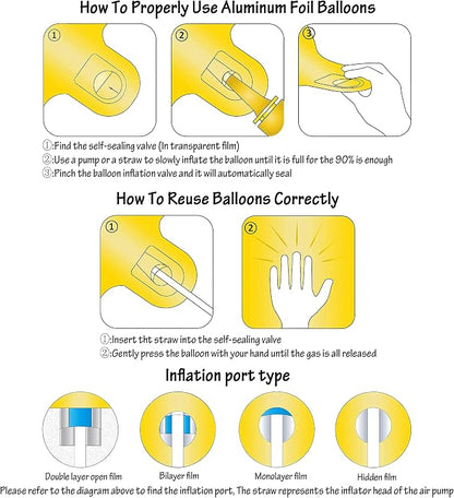 40In Large Gold Number Balloon 6 Aluminum Foil Mylar Big Number Balloon 0-9 | - Image 5