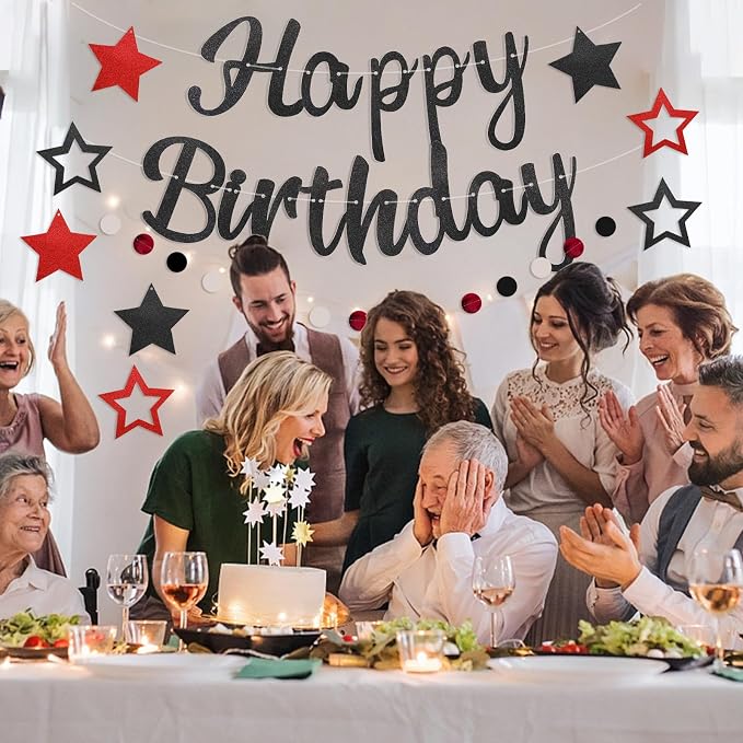 Pre-Strung Happy Birthday Banner, NO DIY Party Decor | Birthday Party Supplies - Image 6